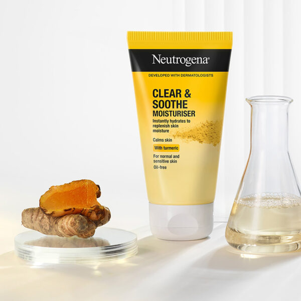 ارزان کرم مرطوب‌کننده و آبرسان نوتروژینا مدل Clear & Soothe (زردچوبه)