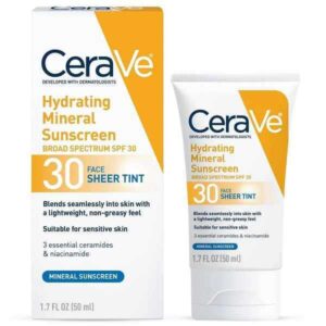 قیمت ضد آفتاب مینرال رنگی سراوی مدل Hydrating با SPF۳۰