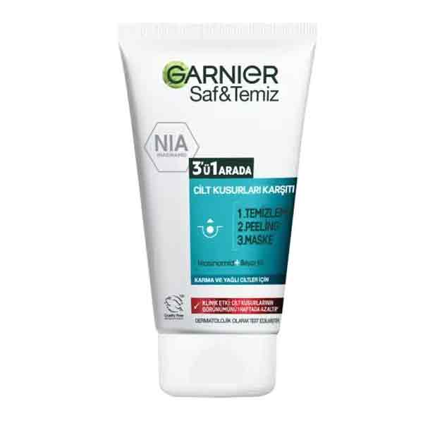 garnier-3in1-anti-acne-cleanser-scrub-mask-1 قیمت پاککننده ۳ در ۱ ضد جوش گارنیه لایهبردار و ماسک
